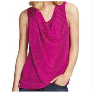Cabi Pink Brilliant Asymmetric top tank top. Size XS. EUC